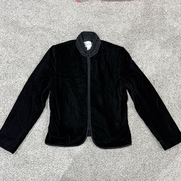 Nygard Collection Jackets & Blazers - Vtg Y2K Nygard Black Clever Ornate Jacket Whimsigoth Vamp Romantic Women’s US 6